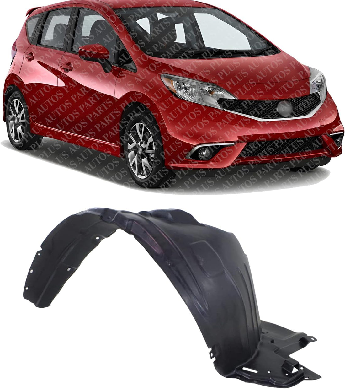 Front Fender Liner Right Passenger Side Direct Replacement Compatible With 2014-2019 Nissan Versa Note NI1249141 638423WC0A