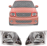 Set Of 2 Front Head Light Assembly Left Driver & Right Passenger Side Direct Replacement Compatible With 1997-2003 Ford F-150 FO2502182 FO2503182 3L3Z13008FA 3L3Z13008EA