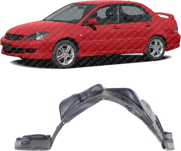 Front Fender Liner Left Driver Side Direct Replacement Compatible With 2004-2007 Mitsubishi Lancer MI1250105 MN150569