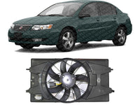Front Radiator Cooling Fan Assembly Plastic Direct Replacement Compatible with 2003-2007 Saturn Ion GM3115177 15860809