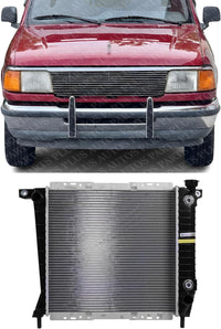 Front Radiator Aluminum Core Direct Replacement Compatible With 1985-1994 Ford Ranger FO3010162 FOTZ8005AA