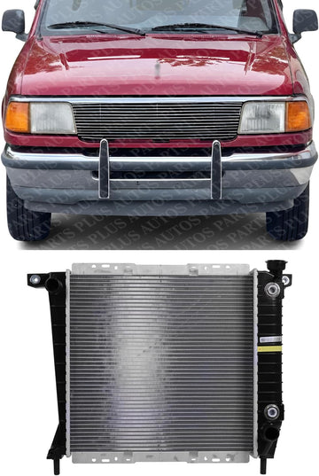 Front Radiator Aluminum Core Direct Replacement Compatible With 1985-1994 Ford Ranger FO3010162 FOTZ8005AA