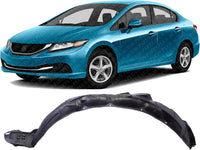 Front Fender Liner Left Driver Side Direct Replacement Compatible with 2012-2015 Honda Civic HO1248143 HO1248168 HO1248169 74151TR0A50 74151TR2A00 74151T
