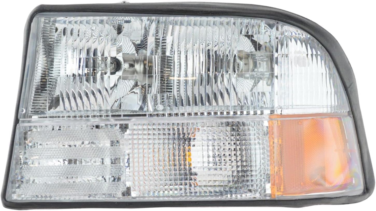 Set Of 2 Front Headlight Without Fog Lights Right & Left Side Direct Replacement Compatible With 1998-2001 Oldsmobile Bravada / 1998-2004 GMC Sonoma / 1998-2005 Jimmy GM2502174