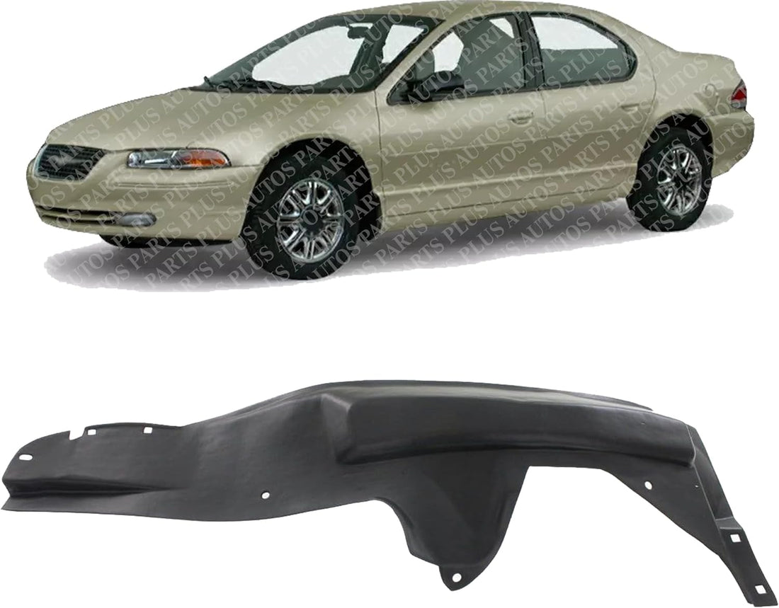 Front Fender Liner Left Driver Side Direct Replacement Compatible With 1995-2000 Chrysler Cirrus/Dodge Stratus/Plymouth Breeze CH1248108 4814061