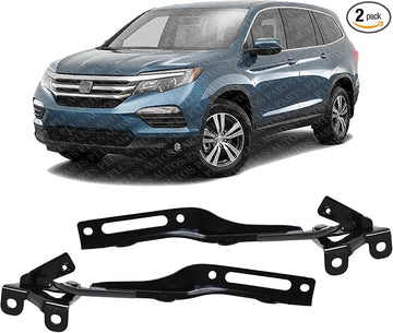 Set of 2 Front Hood Hinge Assembly Steel Left Driver & Right Passenger Side Direct Replacement Compatible with 2019-2023 Honda Passport / 2016-2022 Pilot / 2017-2023 Ridgeline