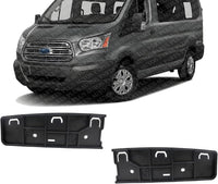 Set of 2 Front Bumper Upper Cover Bracket Plastic Right Passenger & Left Driver Side Direct Replacement Compatible with Ford 2015-2024 Ford Transit Van FO1043143 FO1042143