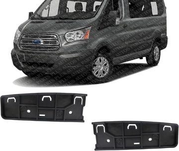 Set of 2 Front Bumper Upper Cover Bracket Plastic Right Passenger & Left Driver Side Direct Replacement Compatible with Ford 2015-2024 Ford Transit Van FO1043143 FO1042143