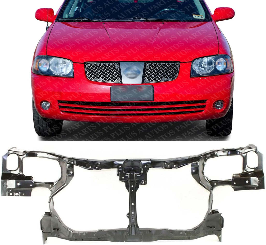 Front Radiator Support Assembly Steel Direct Replacement Compatible With 2000-2006 Nissan Sentra NI1225137 625004Z430