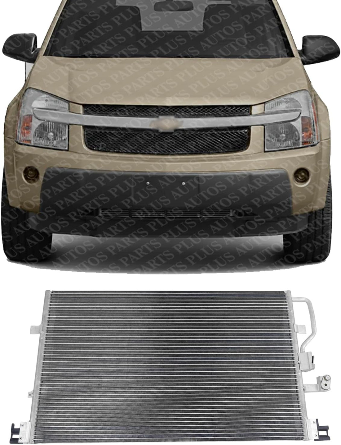 Front A/C Condenser Aluminum Core Direct Replacement Compatible With 2005 Chevrolet Equinox GM3030260 15232871