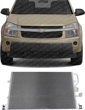 Front A/C Condenser Aluminum Core Direct Replacement Compatible With 2005 Chevrolet Equinox GM3030260 15232871