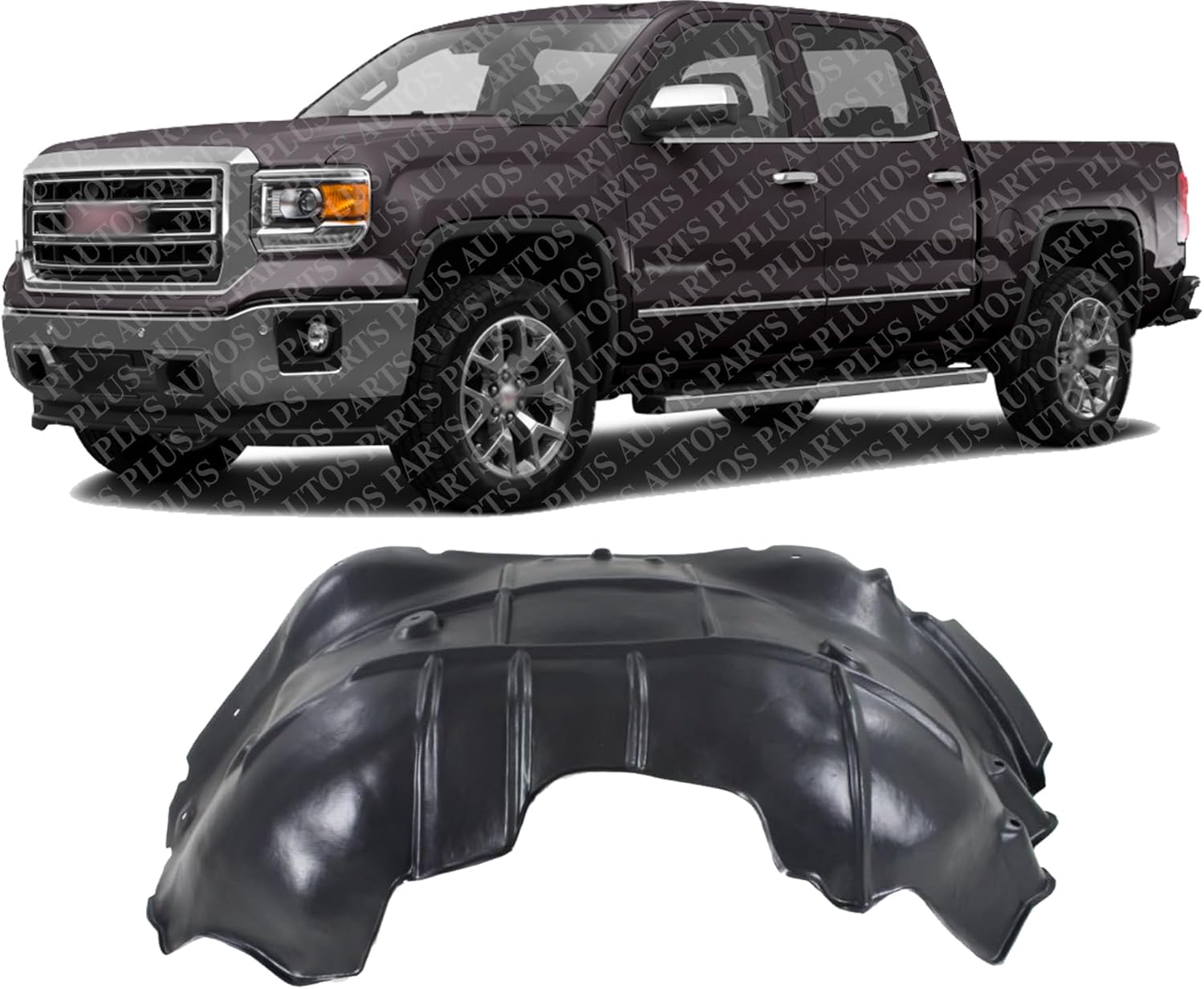 Front Fender Liner Left Driver Side Direct Replacement Compatible With 2014-2018 GMC Sierra 1500 GM1248239 23496264-PFM