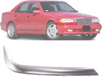 Front Bumper Molding Chrome Right Passenger Side Direct Replacement Compatible With 1998-2000 Mercedes Benz C-Class 202 Chassis MB1047106 2028851074