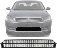 Front Bumper Center Lower Grille Textured Gray Direct Replacement Compatible With 2012-2015 Volkswagen Passat VW1036126 5618536779B9