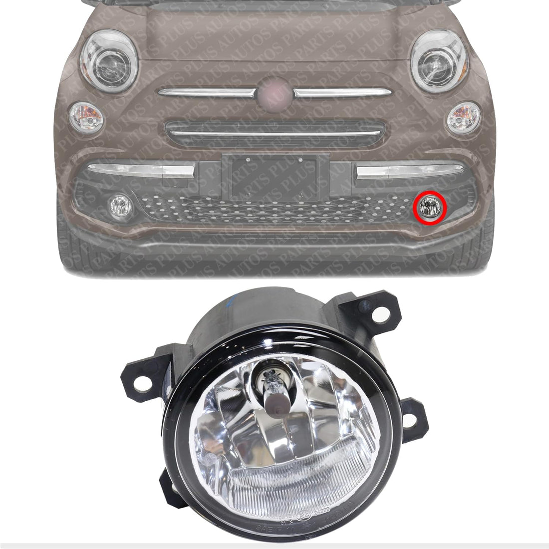 Front Fog Light Left Driver Side Direct Replacement Compatible With 2015-2023 Jeep Renegade CH2592152 68256470AA