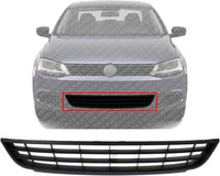 Front Bumper Grille Textured Direct Replacement Compatible With 2011-2014 Volkswagen Jetta VW1036121 5C68536779B9
