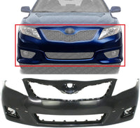 Front Bumper Cover Primed Direct Replacement Compatible With 2010-2011 Toyota Camry TO1000355 5211906959