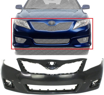 Front Bumper Cover Primed Direct Replacement Compatible With 2010-2011 Toyota Camry TO1000355 5211906959