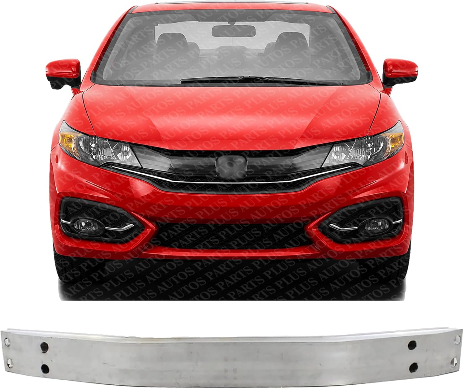 Front Bumper Reinforcement Aluminum Direct Replacement Compatible With 2014-2015 Honda Civic HO1006194 71130TS8A50