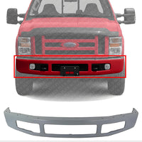 Front Bumper Primed Steel Direct Replacement Compatible With 2008-2010 Ford Ford F-250 Super Duty/Ford F-350 FO1002403 8C3Z17757CPTM