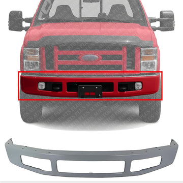 Front Bumper Primed Steel Direct Replacement Compatible With 2008-2010 Ford Ford F-250 Super Duty/Ford F-350 FO1002403 8C3Z17757CPTM
