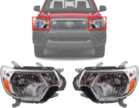 Set Of 2 Front Head Light Assembly Left Driver & Right Passenger Side Direct Replacement Compatible With 2012-2015 Toyota Tacoma TO2503213 TO2502213 8111004181 8115004181