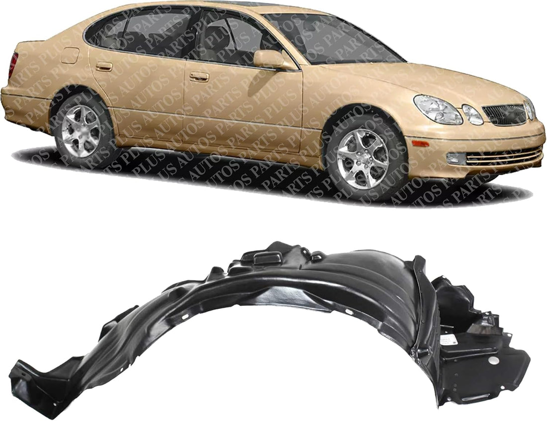 Front Fender Liner Right Passenger Side Direct Replacement Compatible With 1998-2005 Lexus GS300 / 1998-2000 GS400 / 2001-2005 GS430 LX1251103 5387530150