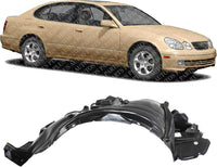 Front Fender Liner Right Passenger Side Direct Replacement Compatible With 1998-2005 Lexus GS300 / 1998-2000 GS400 / 2001-2005 GS430 LX1251103 5387530150