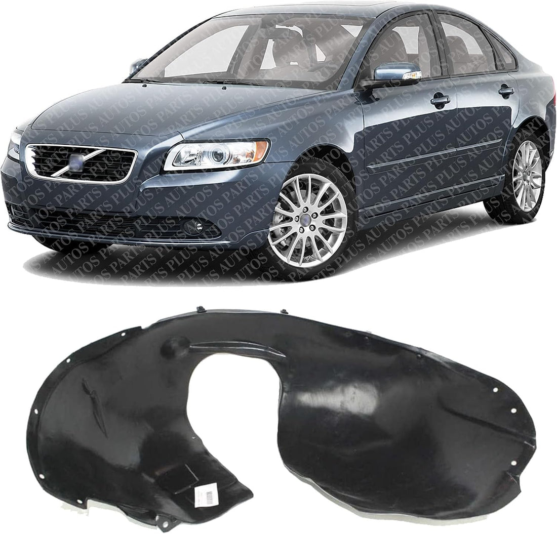 Front Fender Liner Left Driver Side Direct Replacement Compatible With 2004-2011 Volvo S40 / 2005-2011 V50 VO1250100 306781436