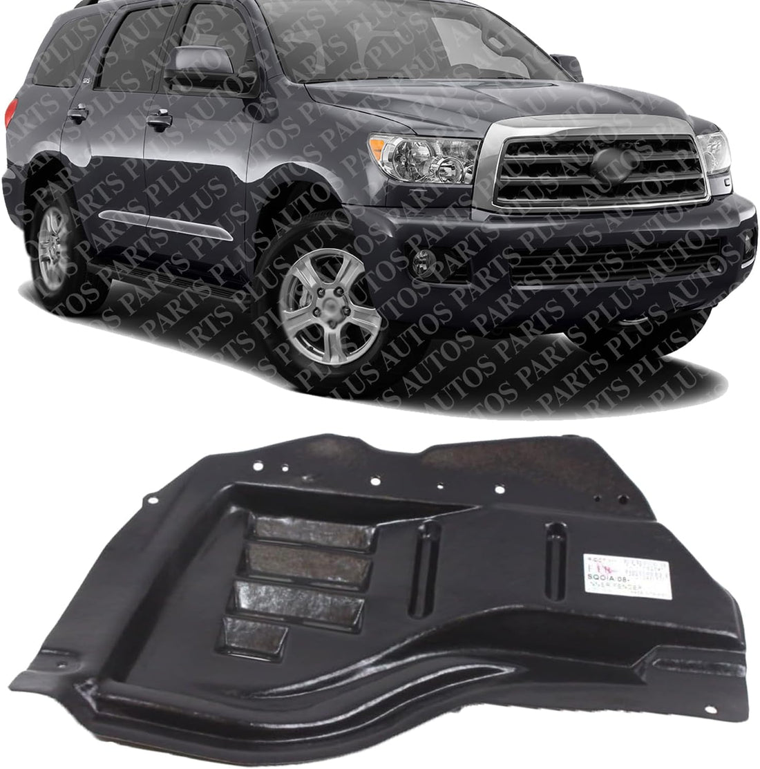 Front Section Fender Liner Extension Left Driver Side Direct Replacement Compatible With 2008-2022 Toyota Sequoia TO1249153 538050C030