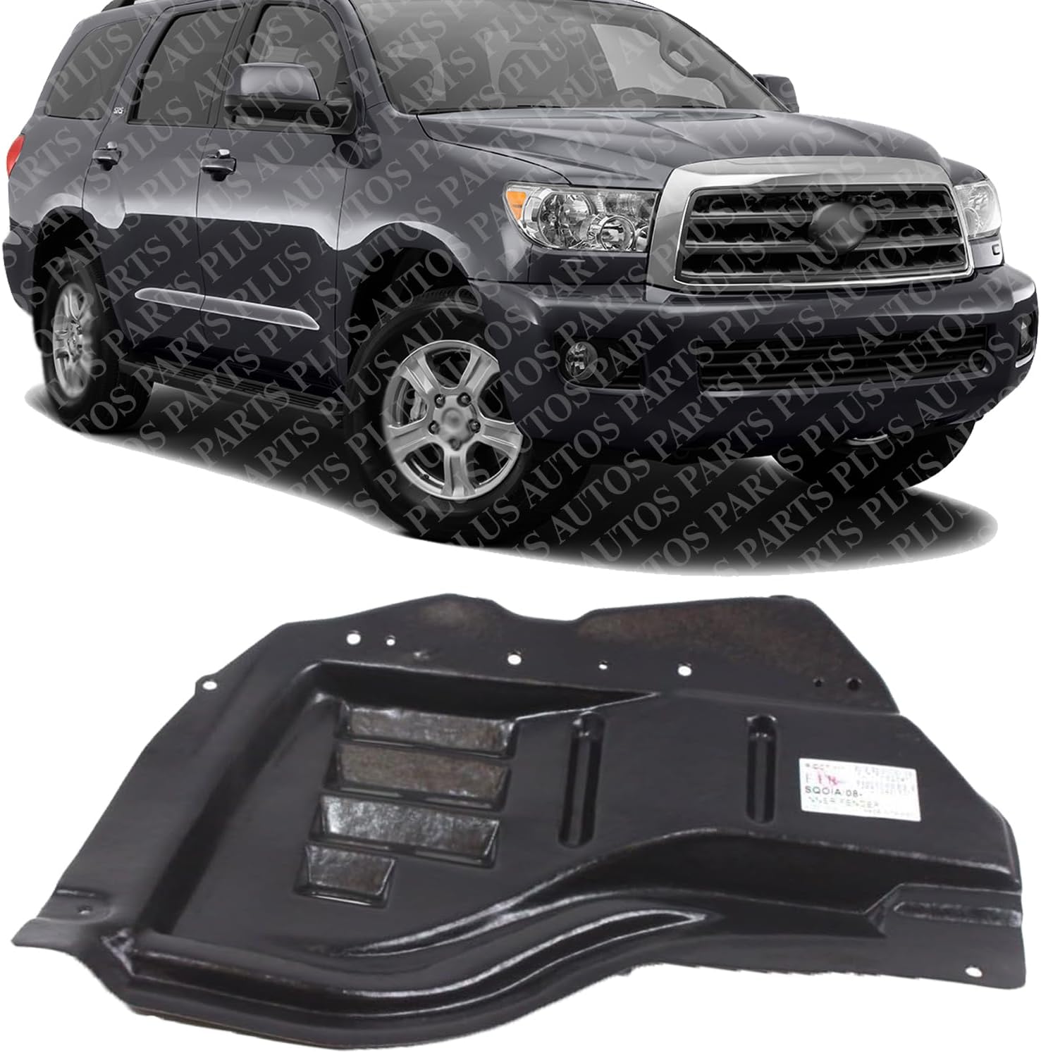 Front Section Fender Liner Extension Left Driver Side Direct Replacement Compatible With 2008-2022 Toyota Sequoia TO1249153 538050C030