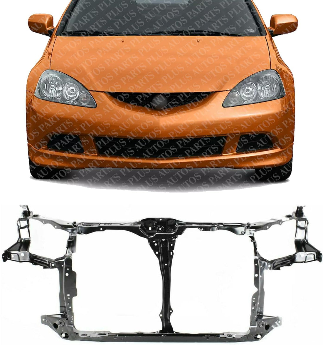 Radiator Support Assembly Steel Direct Replacement Compatible With 2002-2006 Acura RSX AC1225123 60400S6MA01ZZ