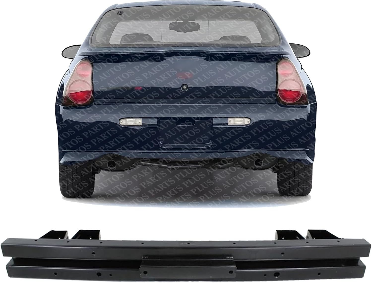 Rear Bumper Reinforcement Impact Bar Steel Direct Replacement Compatible With 2000-2005 Chevrolet Monte Carlo GM1106550 10373653