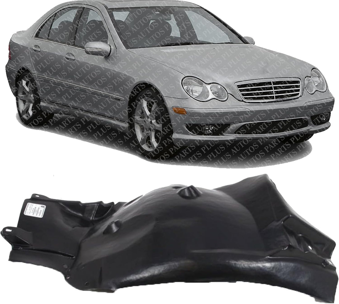 Front Fender Liner Rear Section Right Passenger Side Direct Replacement Compatible With 2001-2007 Mercedes Benz C-Class MB1249108 2038841222