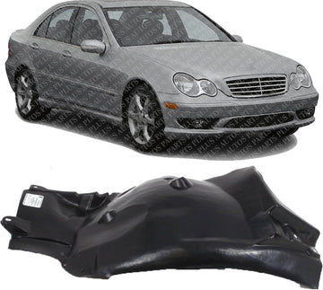 Front Fender Liner Rear Section Right Passenger Side Direct Replacement Compatible With 2001-2007 Mercedes Benz C-Class MB1249108 2038841222