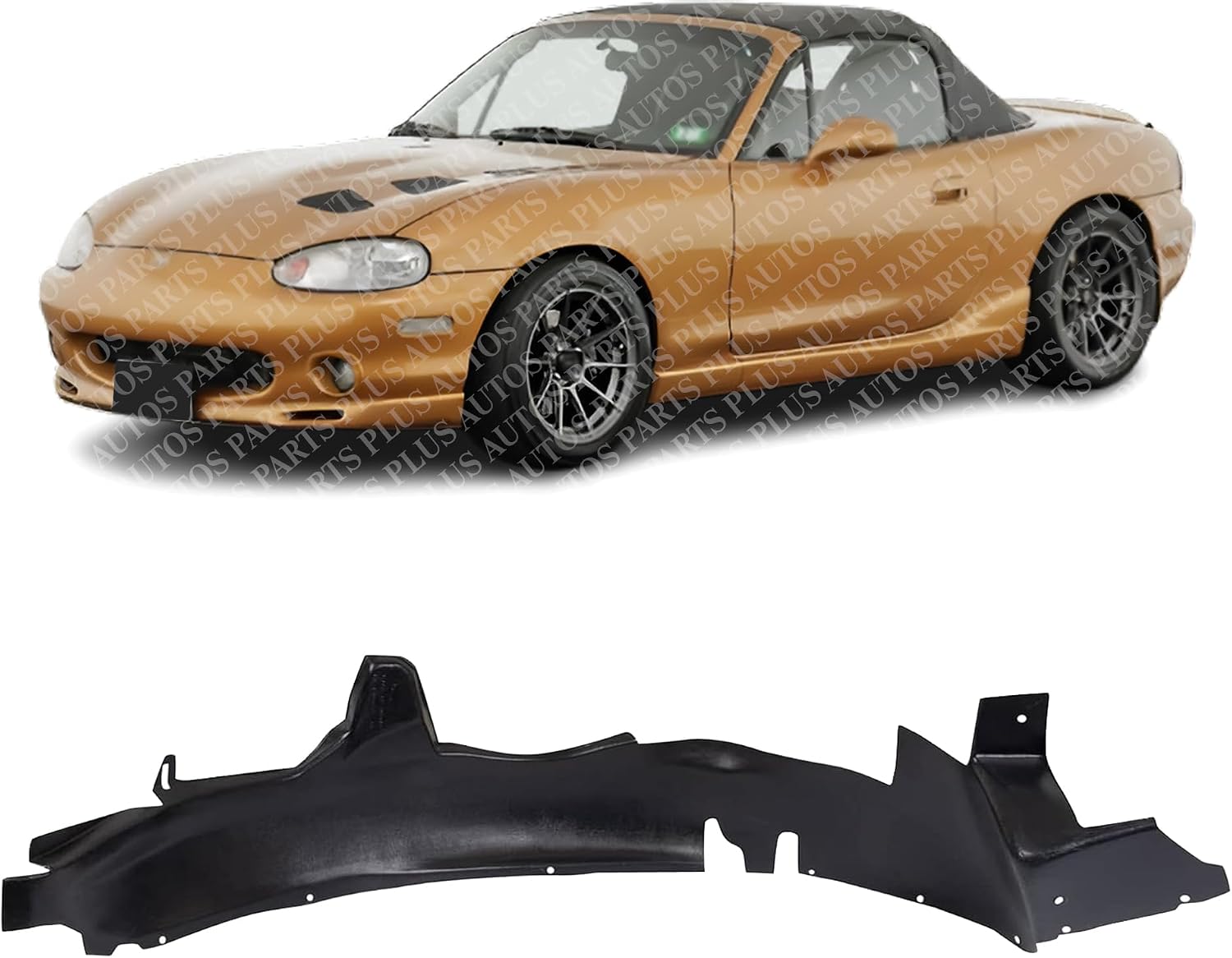 Front Fender Liner Left Driver Side Direct Replacement Compatible With 1997-2000 Pontiac Grand Prix GM1248132 10404539