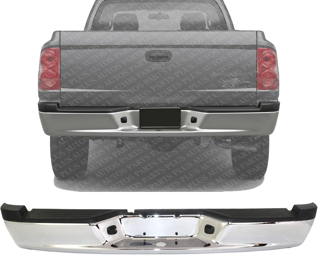 Step Bumper Assembly Chrome Steel Direct Replacement Compatible With 2005-2011 Dodge Dakota CH1103113 55077653AE