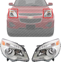 Set OF 2 Front Head Light Assembly Left Driver & Right Passenger Side Direct Replacement Compatible With 2010-2015 Chevrolet Equinox GM2502338 GM2502352 GM2503352 23308256 23383340