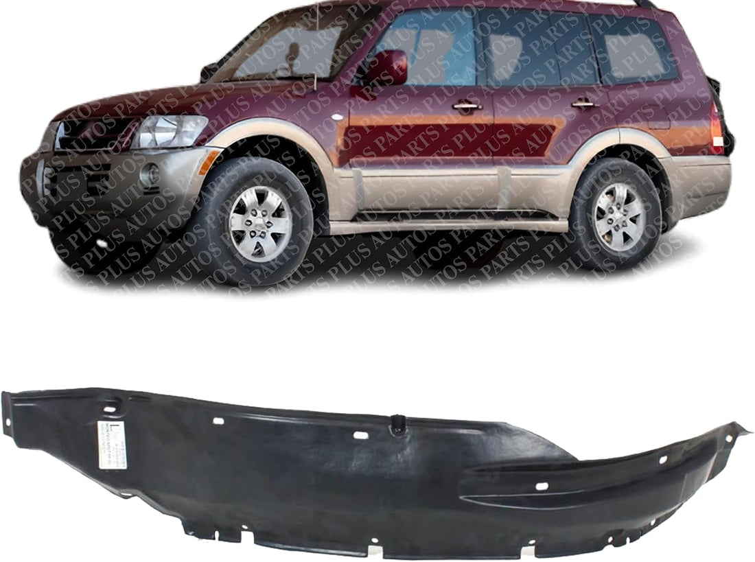 Front Fender Liner Left Driver Side Direct Replacement Compatible With 2000-2004 Mitsubishi Montero Sport MI1248108 MR496661