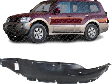 Front Fender Liner Left Driver Side Direct Replacement Compatible With 2000-2004 Mitsubishi Montero Sport MI1248108 MR496661