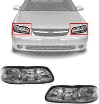 Set Of 2 Front Headlight Composite Assembly Right Passenger & Left Driver Side Direct Replacement Compatible With 2004-2005 Chevrolet Classic / 1997-2003 Malibu GM2502154 GM2503154