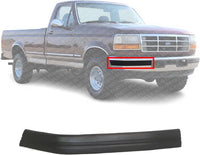 Front Bumper Face Bar Molding Textured Right Passenger Side Direct Replacement Compatible With 1992-1997 Ford F-Series FO1059271 F3TZ17K833H