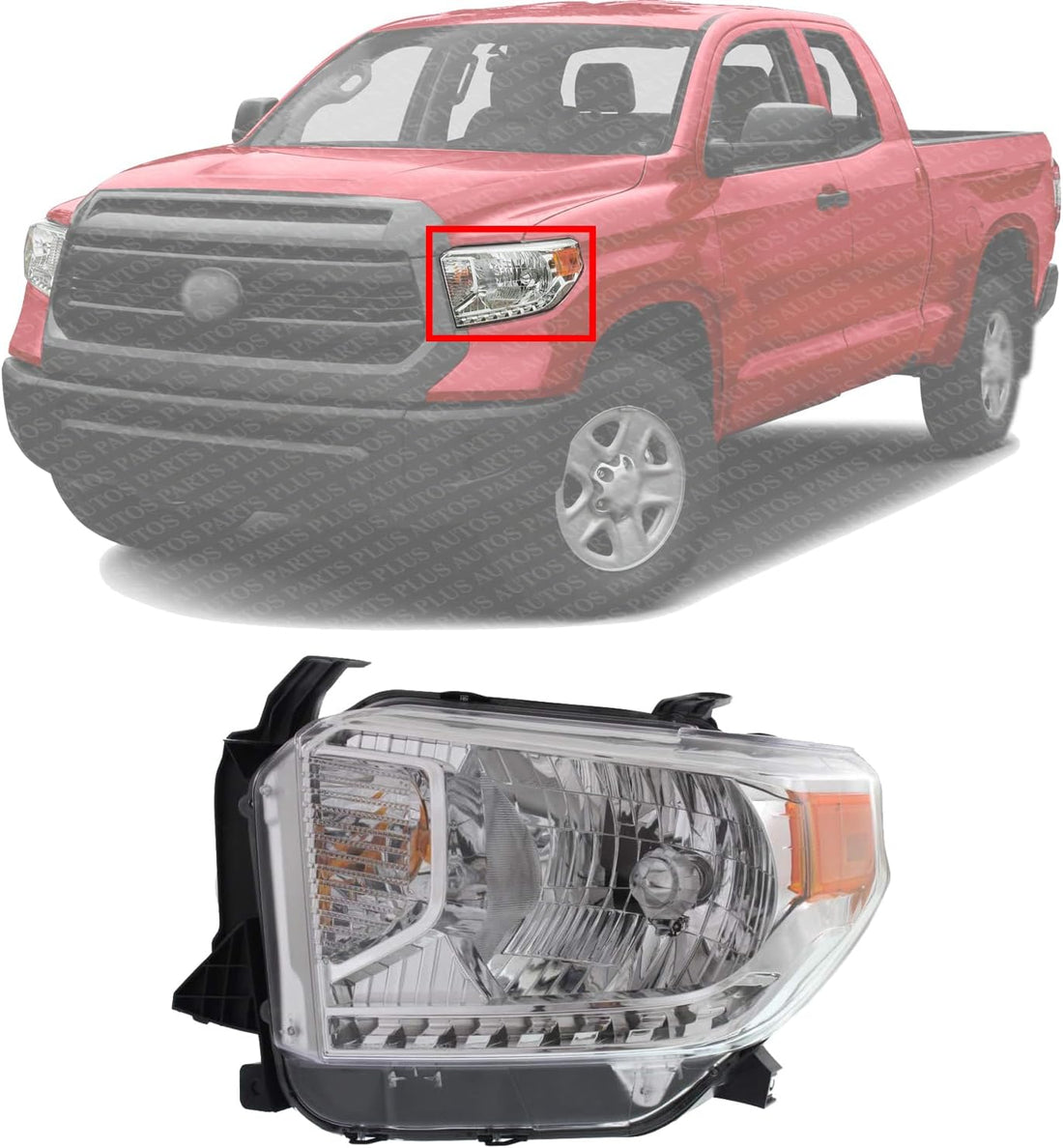Front Head Light Assembly Driver Left Side Direct Replacement Compatible With 2014-2017 Toyota Tundra TO2502219 811500C091