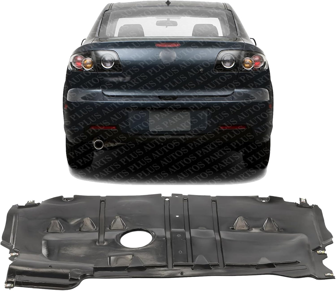 Rear Engine Splash Shield Under Cover Plastic Direct Replacement Compatible with 2004-2009 Mazda 3/5 MA1228103 BP4K56111M