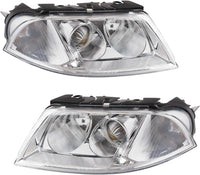 Set Of 2 Front Headlight Assembly Right Passenger & Left Driver Side Direct Replacement Compatible With 2001-2005 Volkswagen Passat VW2503118 VW2502118 3B0941016AQ 3B0941015AQ
