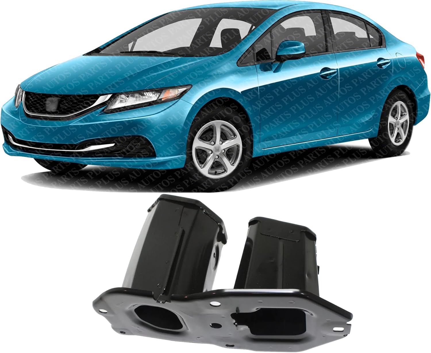 Front Bumper Extension Bracket Steel Left Driver Side Direct Replacement Compatible With 2013-2015 Honda Civic HO1066117 71160TR3A00ZZ