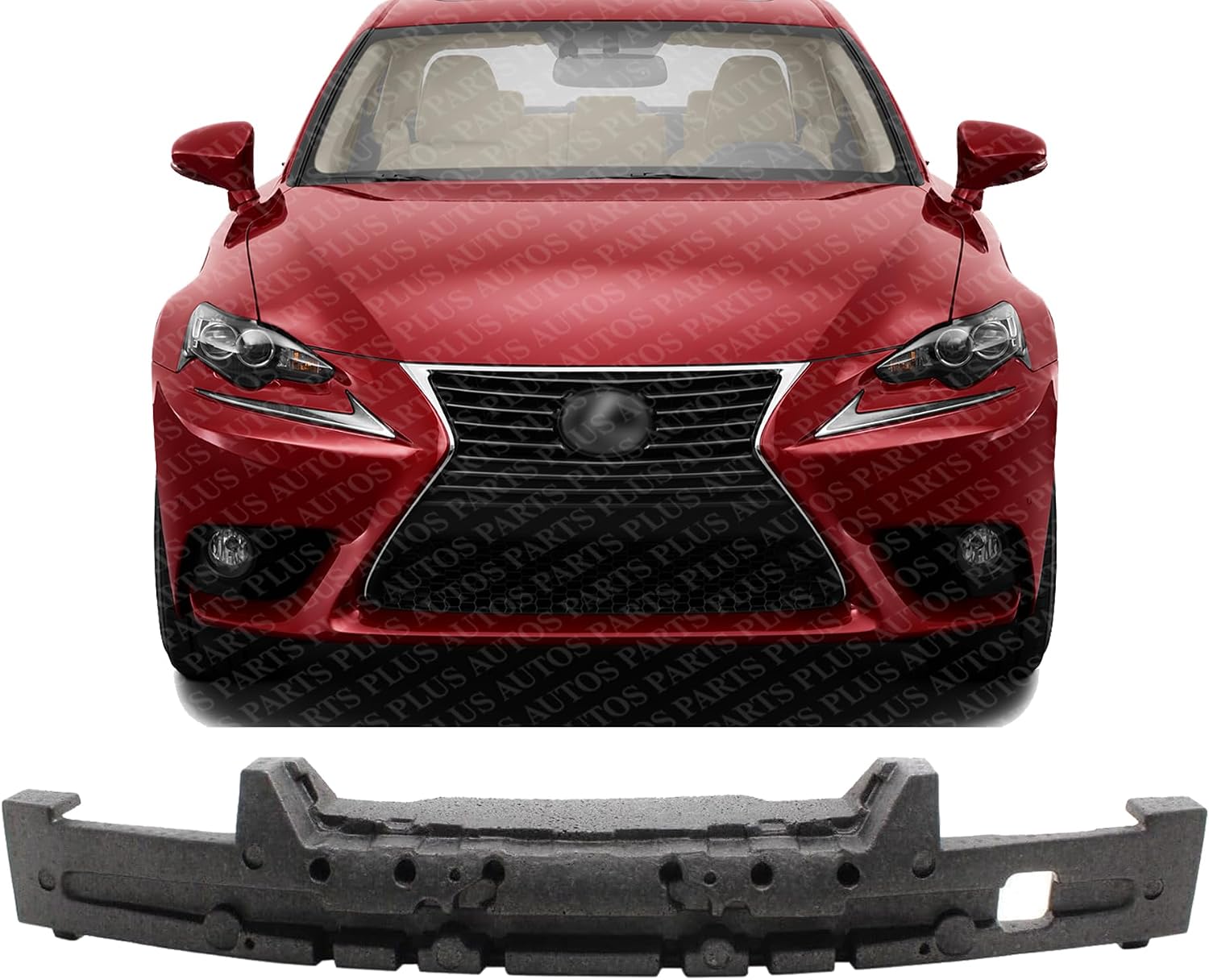 Front Bumper Impact Absorber Direct Replacement Compatible With 2011-2015 Lexus IS250 / IS350 LX1070122 5261153140