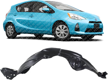 Front Fender Liner Right Passenger Side Direct Replacement Compatible With 2012-2014 Toyota Prius C TO1249185 5387552350