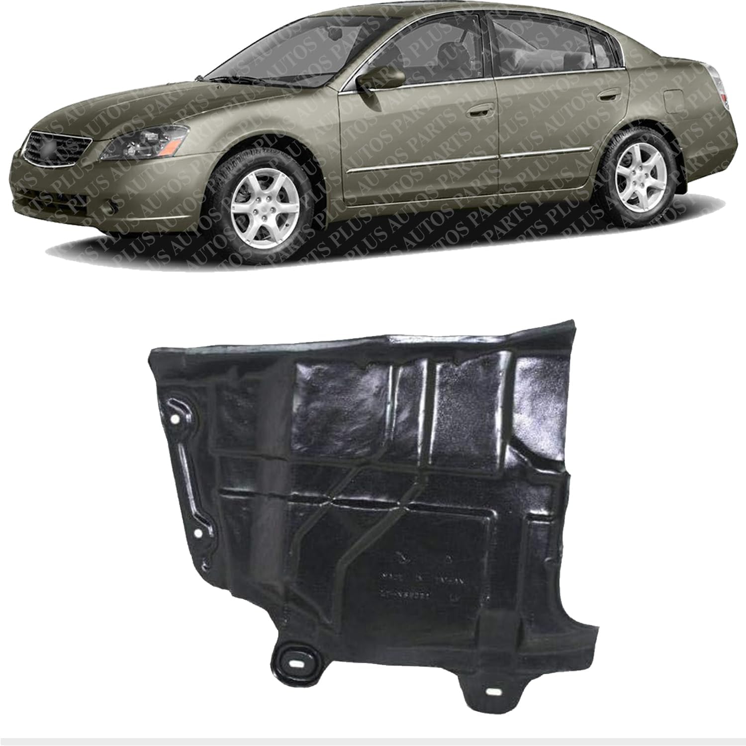 Front Engine Splash Shield Under Cover Left Driver Side Direct Replacement Compatible with 2002-2006 Nissan Altima / 2004-2008 Maxima NI1228118 648393Z800