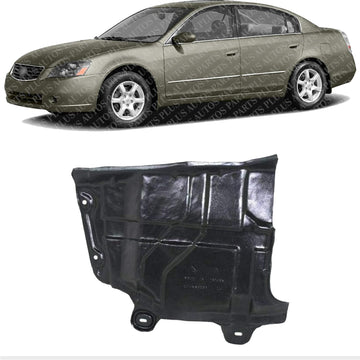 Front Engine Splash Shield Under Cover Left Driver Side Direct Replacement Compatible with 2002-2006 Nissan Altima / 2004-2008 Maxima NI1228118 648393Z800